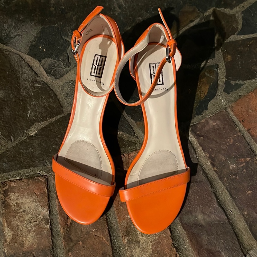 Orange heels size 9